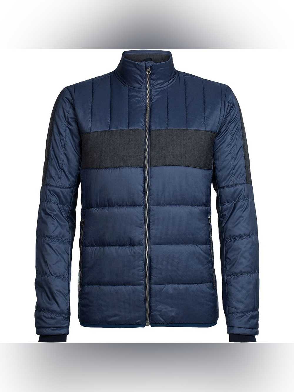 Icebreaker Status X MerinoLOFT Navy & Black Wool Puffer Jacket Coat, Size S Mens